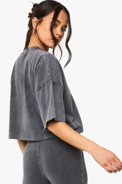 Acid Wash Boxy Crop Tshirt