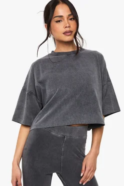 Acid Wash Boxy Crop Tshirt
