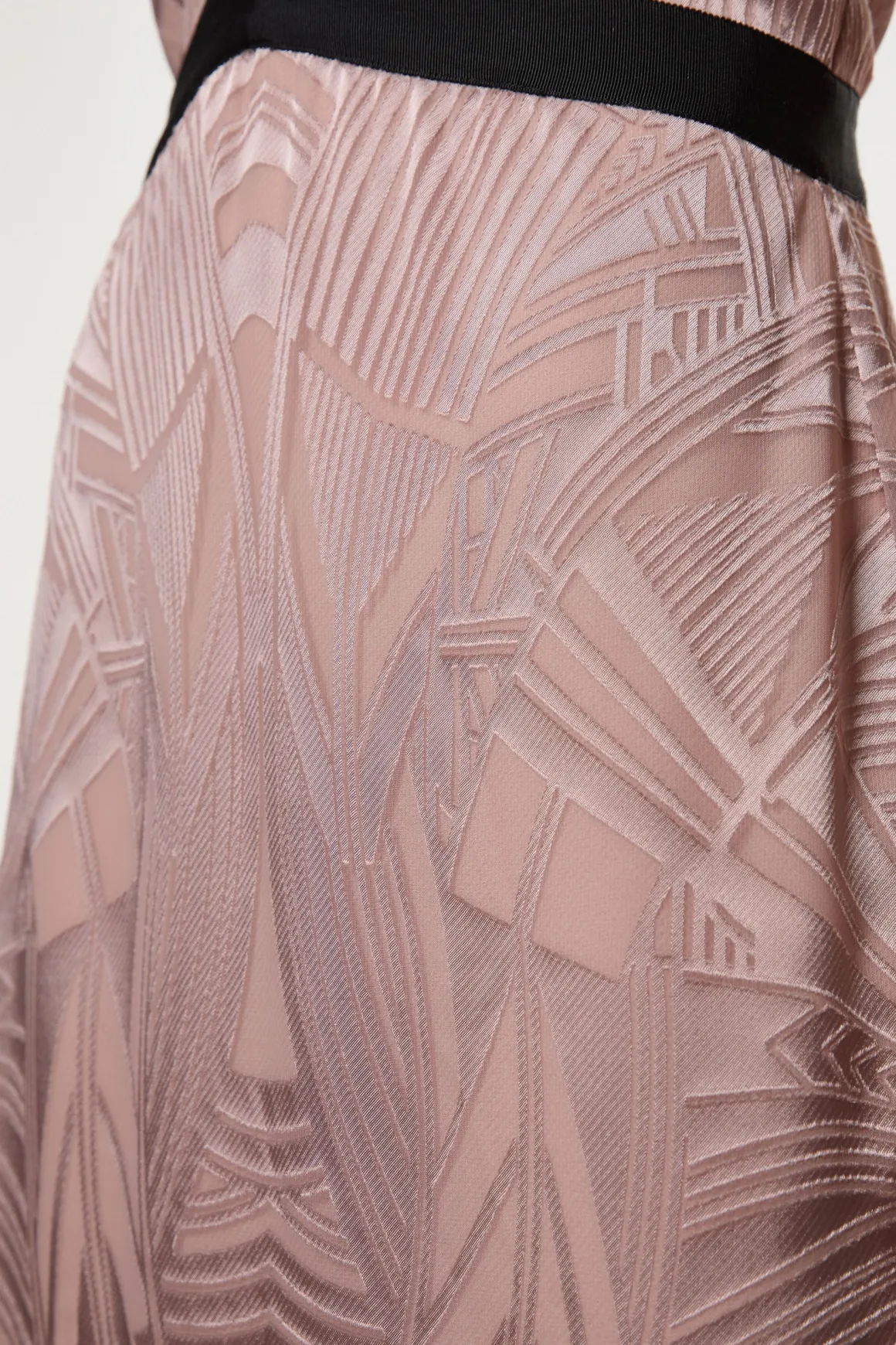Amelia Graham Robe Colonne en Tissu Tissé avec Détail Lacets Burnout