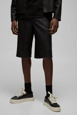 Antique Suédette Jorts à Taille Élastiquée