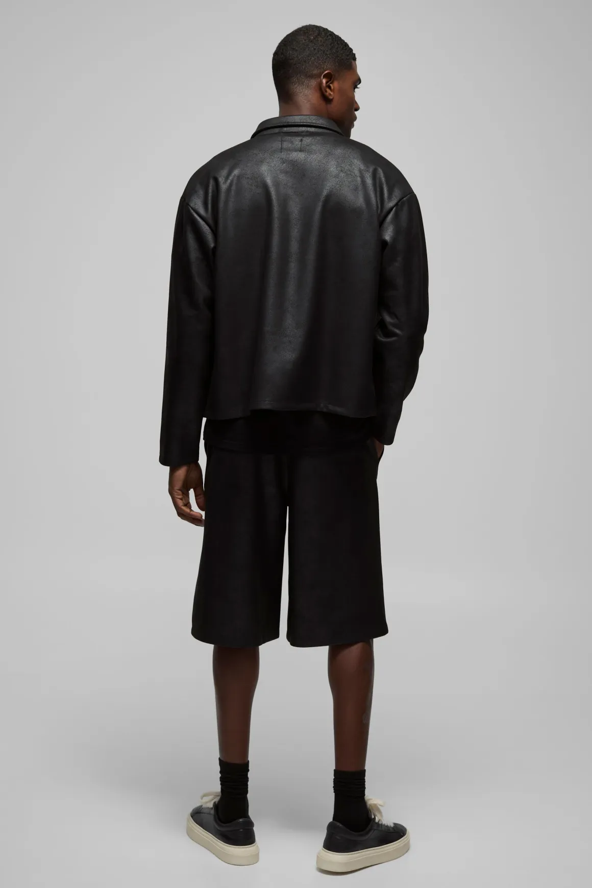 Antique Suédette Jorts à Taille Élastiquée