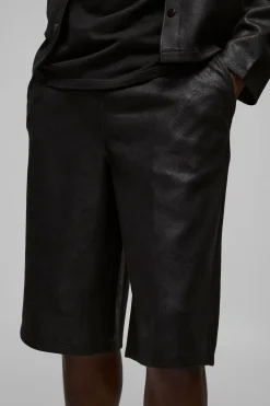 Antique Suédette Jorts à Taille Élastiquée