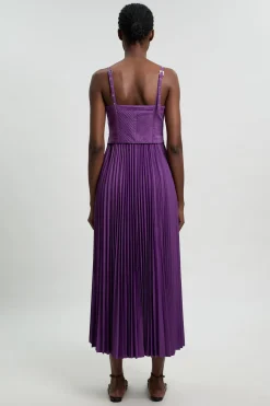 Archive Collection - Robe maxi en coton popeline à corset tissé
