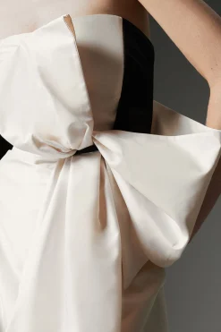 KarenMillen Archive Collection - Robe Mini Tissée à Détail de Nœud en Taffetas<Femme Toutes Les Robes|Robes D’Automne