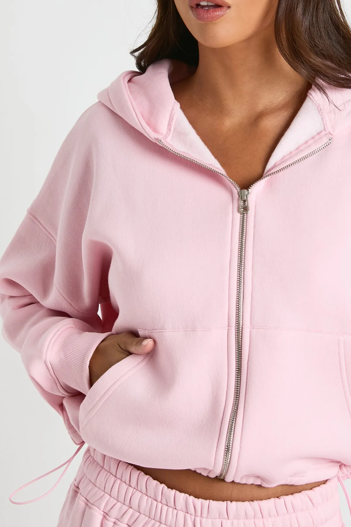 boohoo Ath Archive Sweat à capuche zippé avec appliqué en tissu assorti<Femme Tops D’Automne|Sweats À Capuche Et Sweatshirts