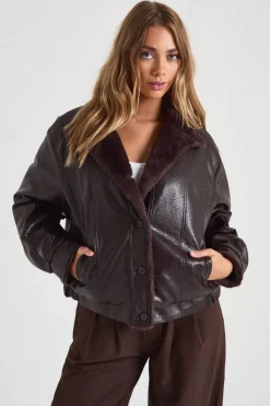 boohoo Aviateur à doublure synthétique<Femme Vestes & Manteaux