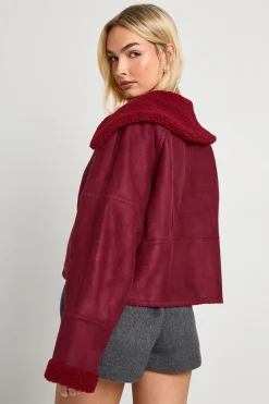 Aviateur Teddy Trim en suède synthétique