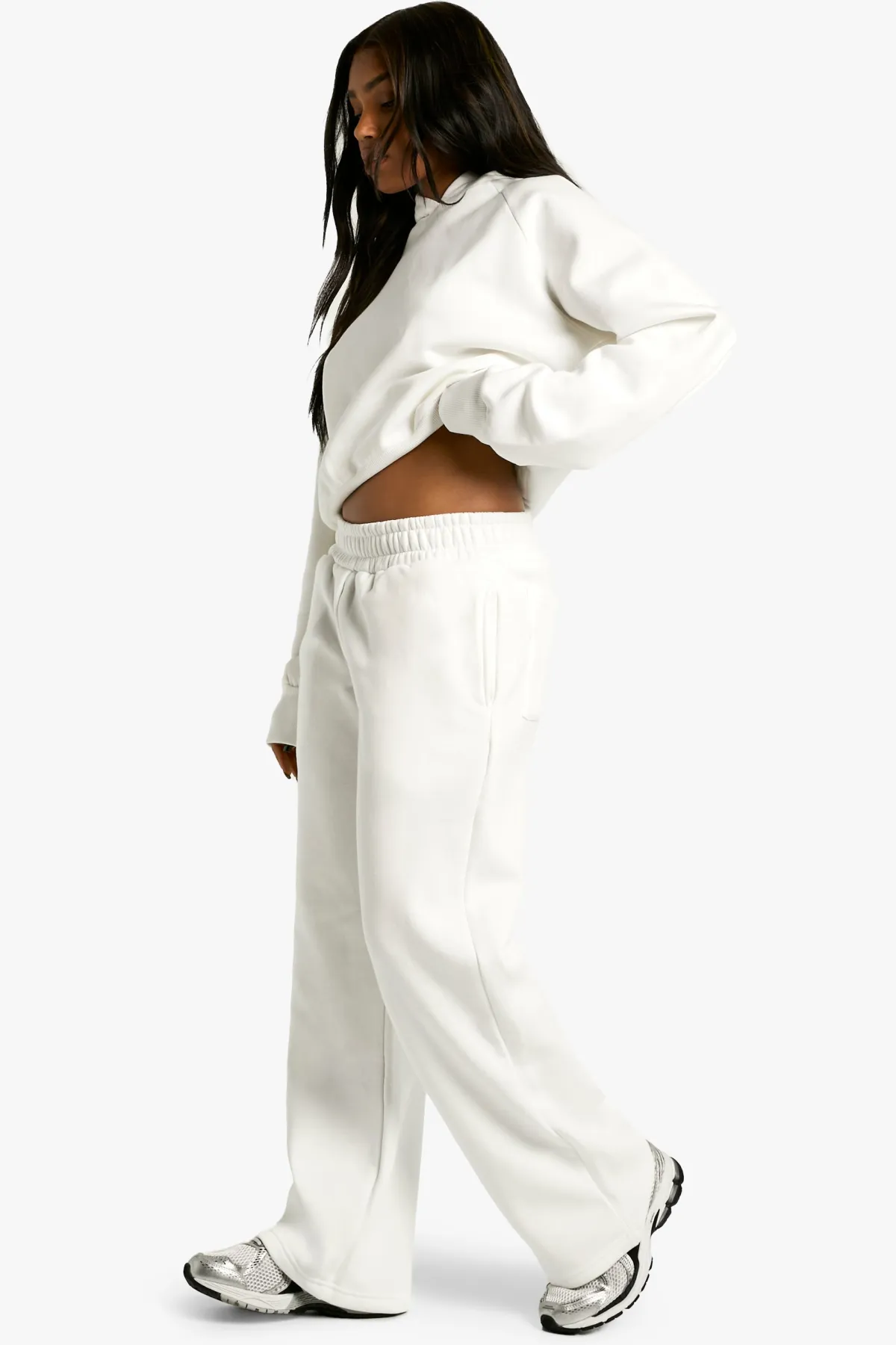 boohoo Back Pocket Straight Leg Jogger With Placket Detail<Femme Pantalons|Joggings