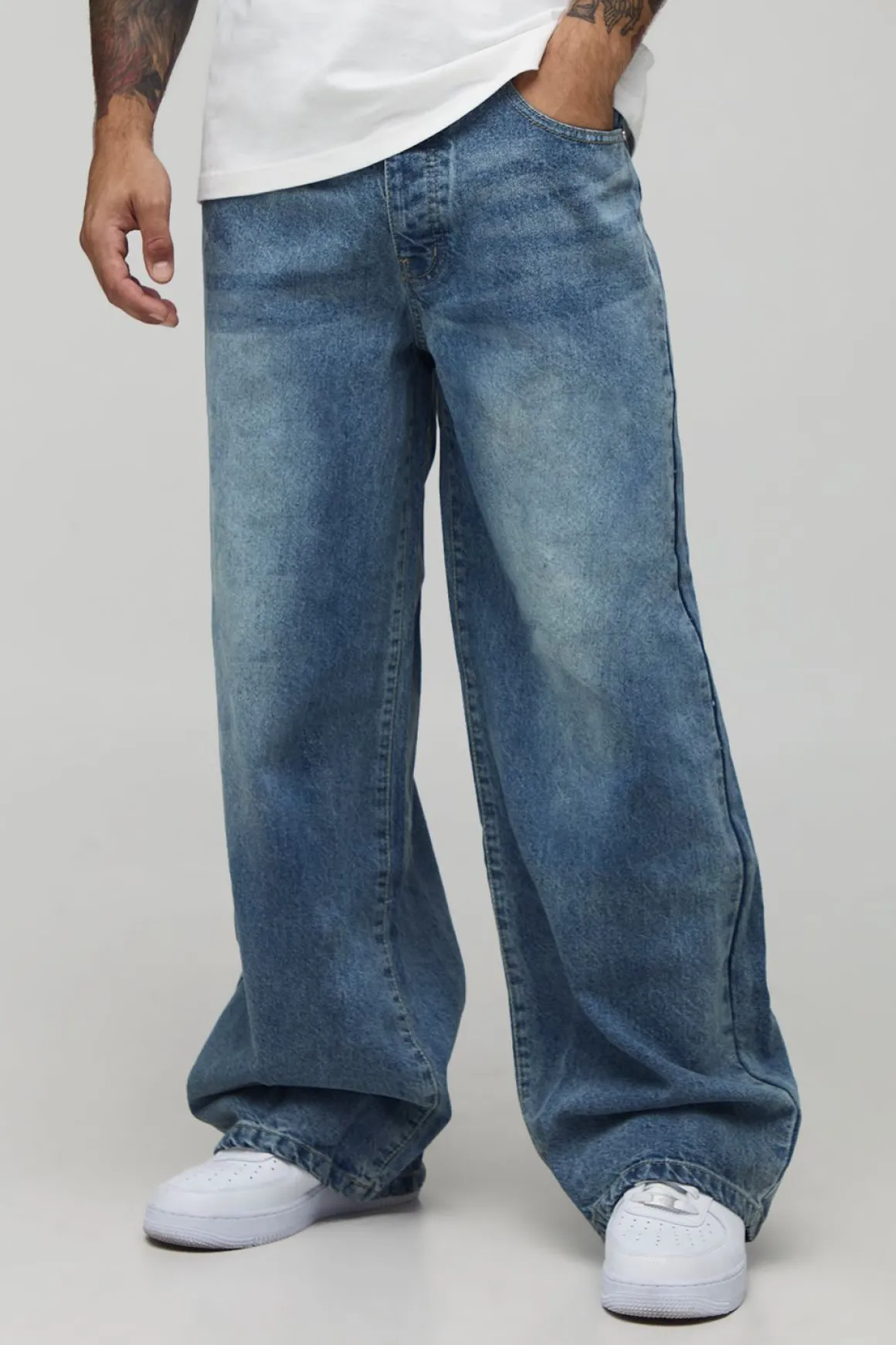 Baggy Rigid Washed Jeans