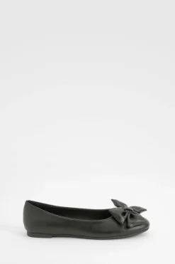boohoo Ballerine à bout rond avec nœud< Ballerines|Ballerines