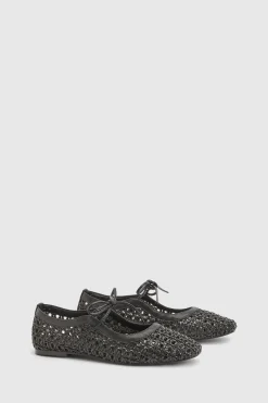 boohoo Ballerine Mary Jane Tressée Coupe Large< Ballerines|Chaussures Plates
