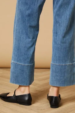 Ballerines Belle en Cuir Véritable Mary Jane à Bout Carré