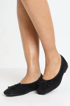 boohoo Ballerines À Bout Carré Coupe Large Avec Détail Nœud< Ballerines|Looks De Rentrée