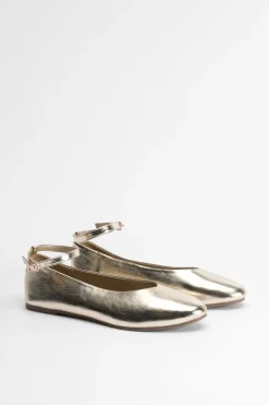 boohoo Ballerines À Bout Rond Avec Bride À La Cheville< Ballerines|Chaussures Plates
