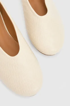 Ballerines Bout Rond Effet Tressé En Synthétiquecuir Angeline