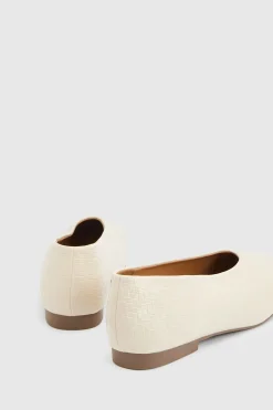 Ballerines Bout Rond Effet Tressé En Synthétiquecuir Angeline