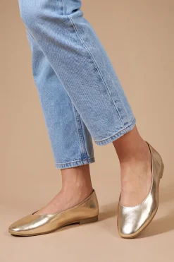 Ballerines À Bout Rond Narina En Synthétiquecuir Métallisé