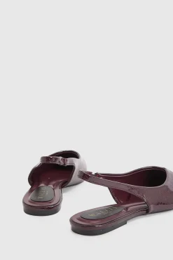 Ballerines À Bride Arrière Pointues En Synthétiquecuir Effet Croco Mabel