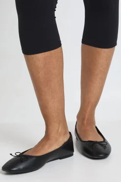 Ballerines Coupe Large Avec Détail Nœud