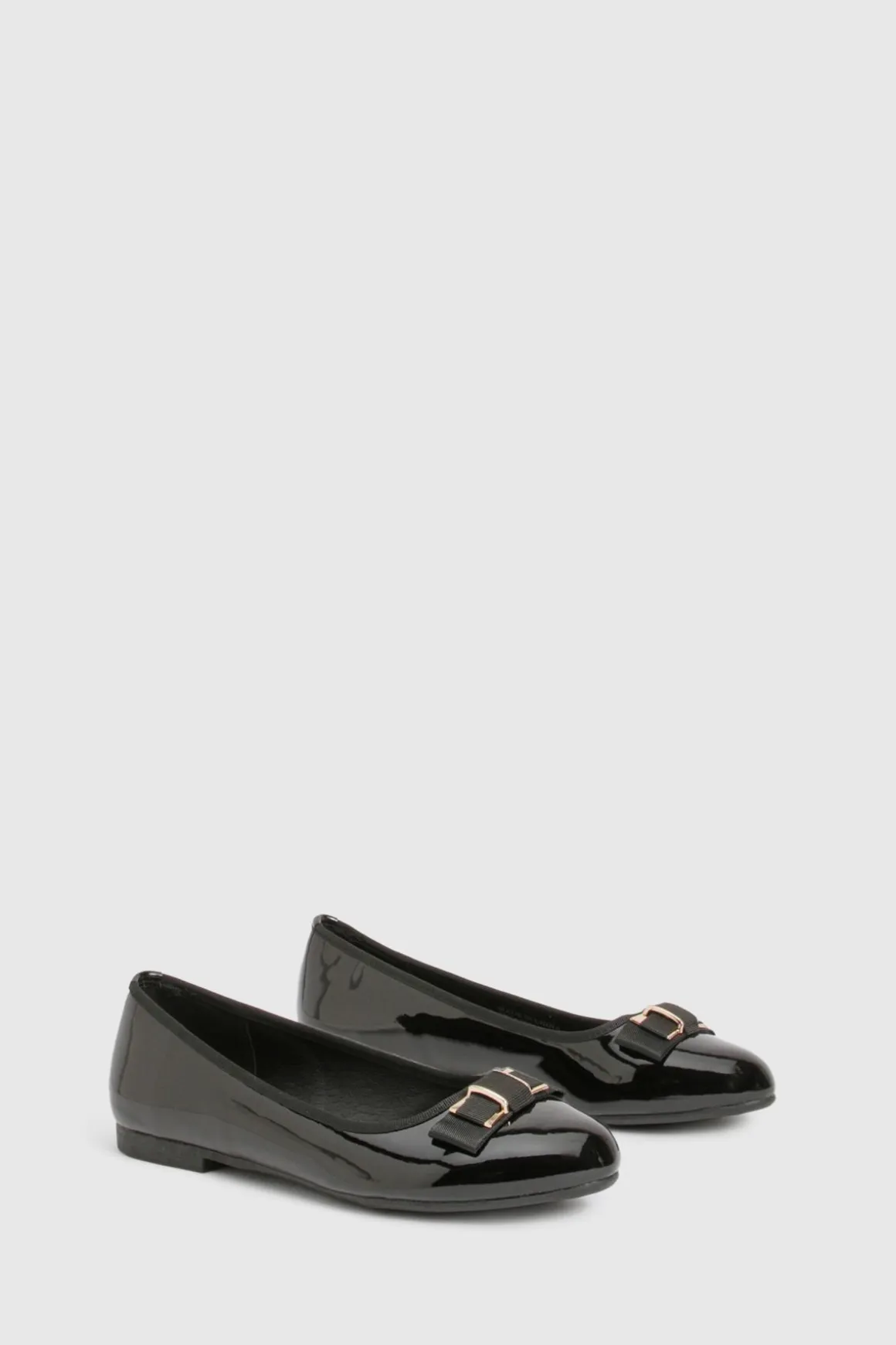 Ballerines à détail de nœud doré