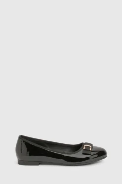 Ballerines à détail de nœud doré