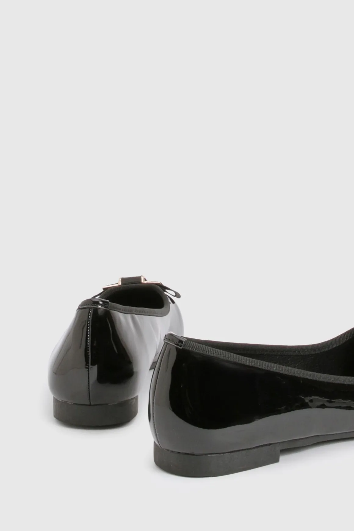 Ballerines à détail de nœud doré