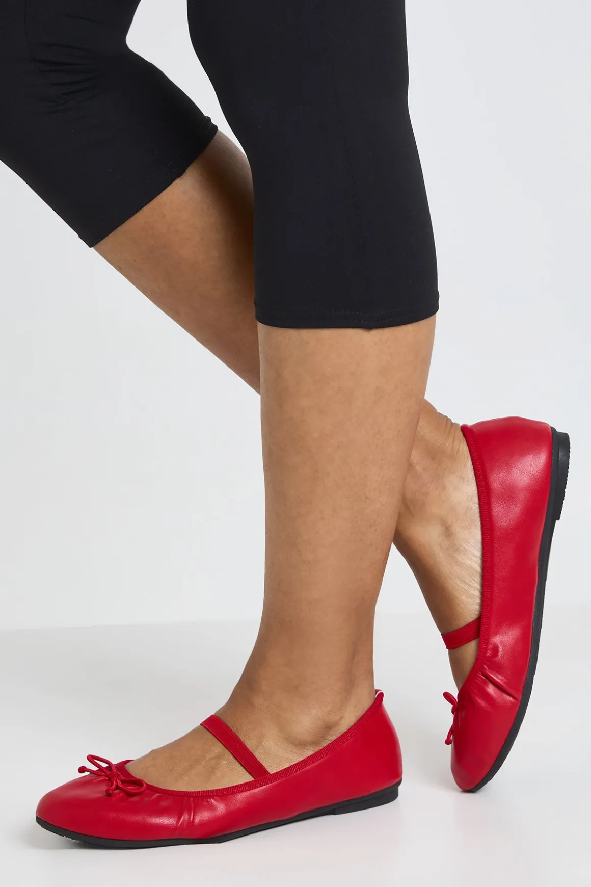 Ballerines À Détail Nœud Et Bride Élastiquée