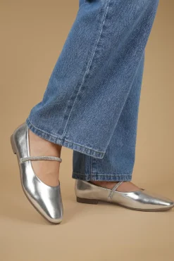Oasis Ballerines Eloise En Synthétiquecuir Avec Bride Ornée De Strass< Ballerines|Chaussures Plates