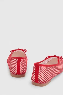 Ballerines En Mesh Avec Nœud Décoratif