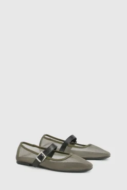 Ballerines En Mesh Coupe Large