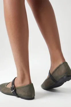 Ballerines En Mesh Coupe Large