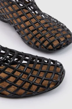 Ballerines En Plastique Gélifié À Bout Rond Et Tressage Ajouré