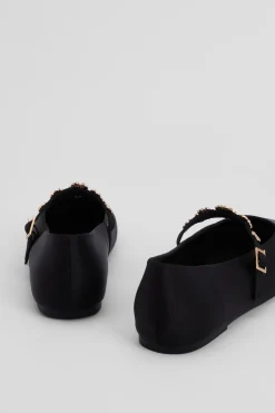 Ballerines Jem En Satin Avec Broche Fleur Détail Bride Maryjane