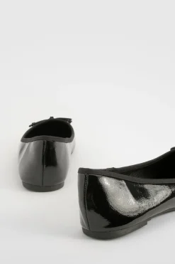 boohoo Ballerines à large coupe avec détail de nœud froissé< Ballerines|Looks De Rentrée