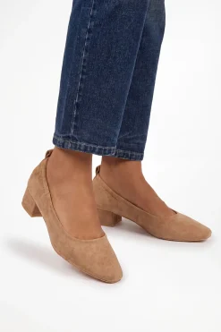Ballerines Layla À Talon Bloc Bas En Synthétique Avec Dos Élastiqué