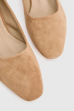 Ballerines Layla À Talon Bloc Bas En Synthétique Avec Dos Élastiqué