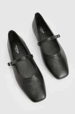 boohoo Ballerines Mary Jane à ajustement large et bout carré< Ballerines|Ballerines