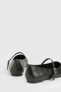 boohoo Ballerines Mary Jane à ajustement large et bout carré< Ballerines|Ballerines