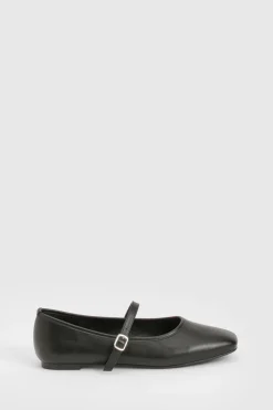 boohoo Ballerines Mary Jane à ajustement large et bout carré< Ballerines|Ballerines