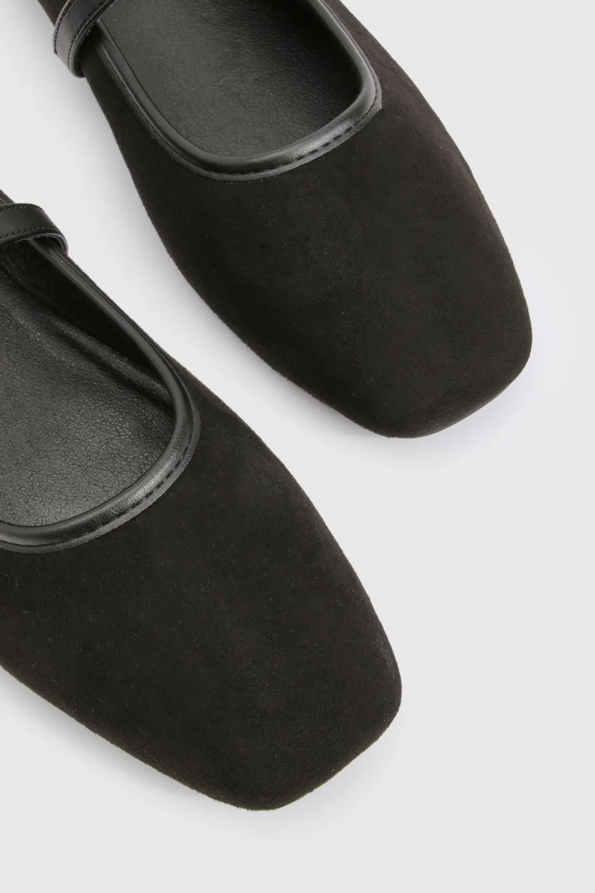 Ballerines Mary Jane à bout carré en synthétique pour pieds larges
