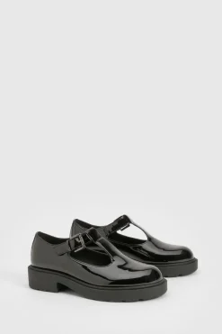 boohoo Ballerines Mary Jane à bride en T vernie< Chaussures Plates|Babies