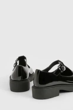 boohoo Ballerines Mary Jane à bride en T vernie< Chaussures Plates|Babies