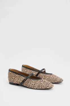 Wallis Ballerines Mary Jane Christina En Synthétique Imprimé< Imprimé Léopard|Chaussures Plates