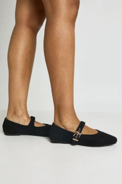 Ballerines Mary Jane À Coupe Large Avec Détail Boucle