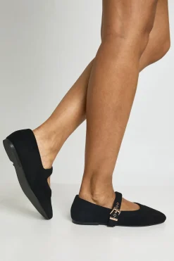 Ballerines Mary Jane À Coupe Large Avec Détail Boucle