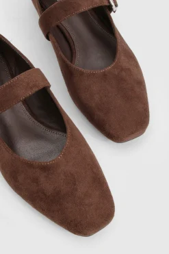 boohoo Ballerines Mary Jane à coupe large avec détail de boucle métallique< Looks Chocolat|Chaussures Plates