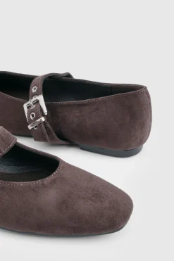 boohoo Ballerines Mary Jane à détail de boucle< Ballerines|Chaussures Plates