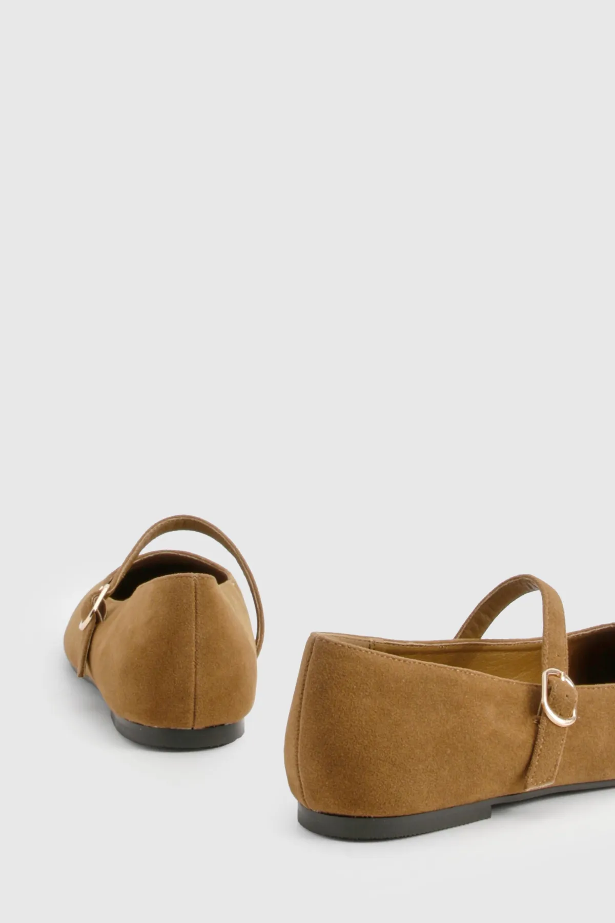 boohoo Ballerines Mary Jane en suédé synthétique à coupe large< Ballerines|Chaussures Plates
