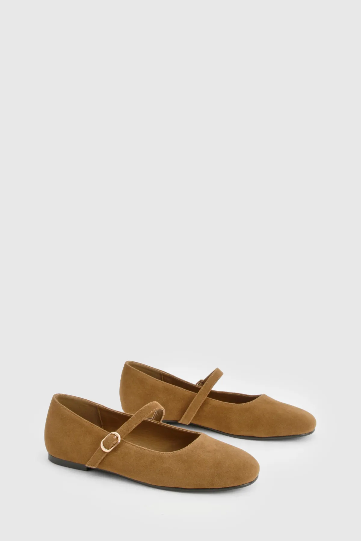 boohoo Ballerines Mary Jane en suédé synthétique à coupe large< Ballerines|Chaussures Plates
