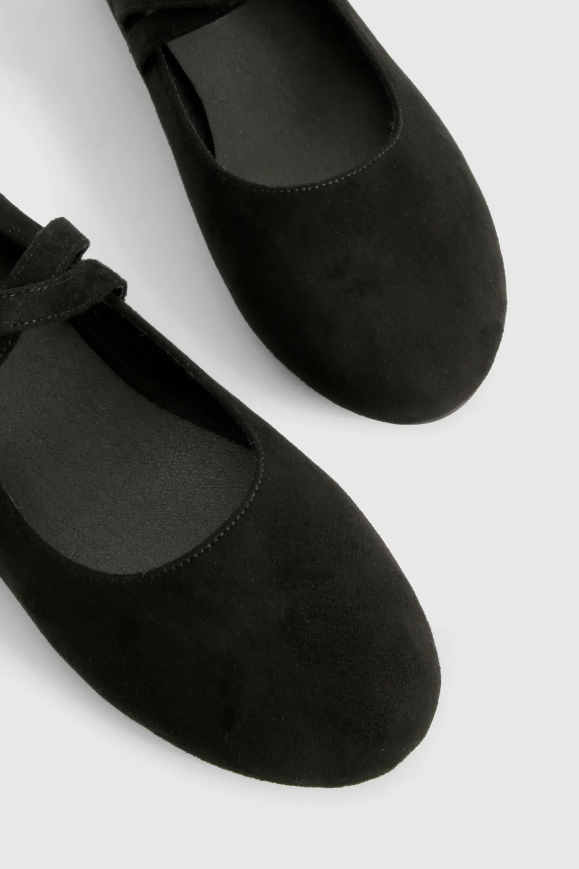 Ballerines Mary Jane en synthétique-suédé à coupe large